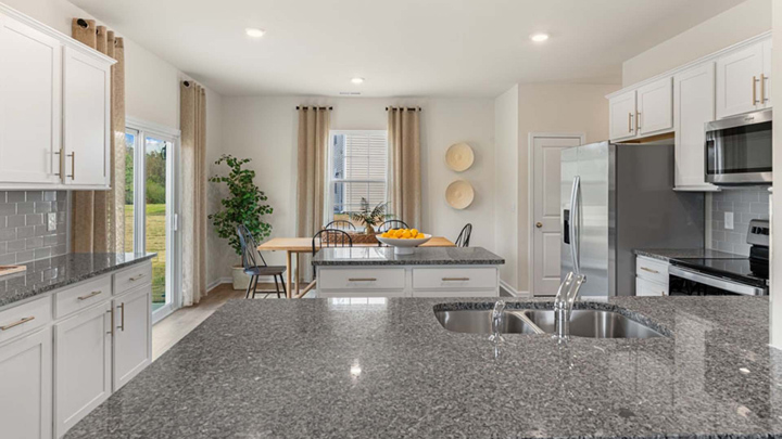 Kitchen with quartz counters