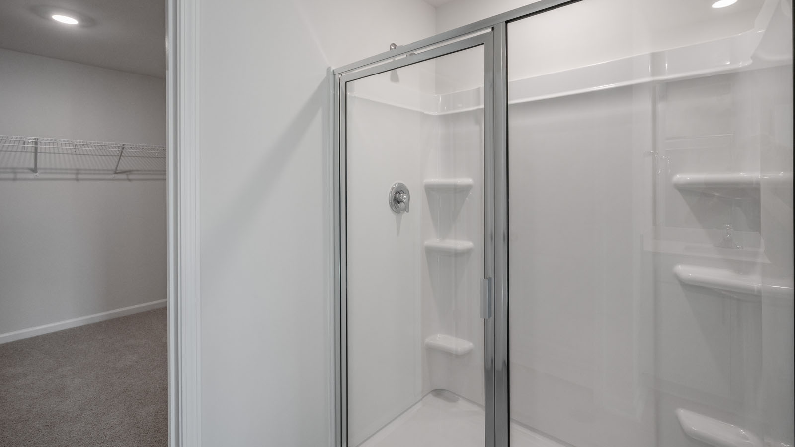 Primary bathroom with walk-in shower