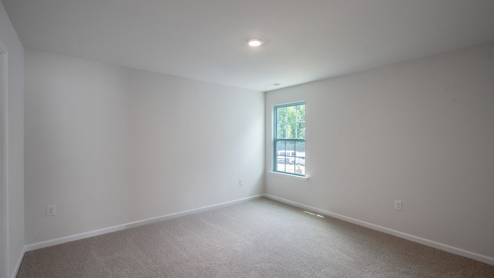 Bedroom with carpet flooring