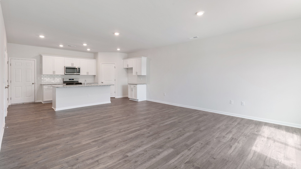 Living area with revwood flooring