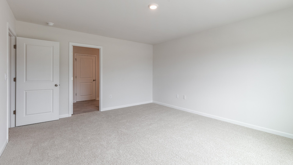 Bedroom with carpet flooring