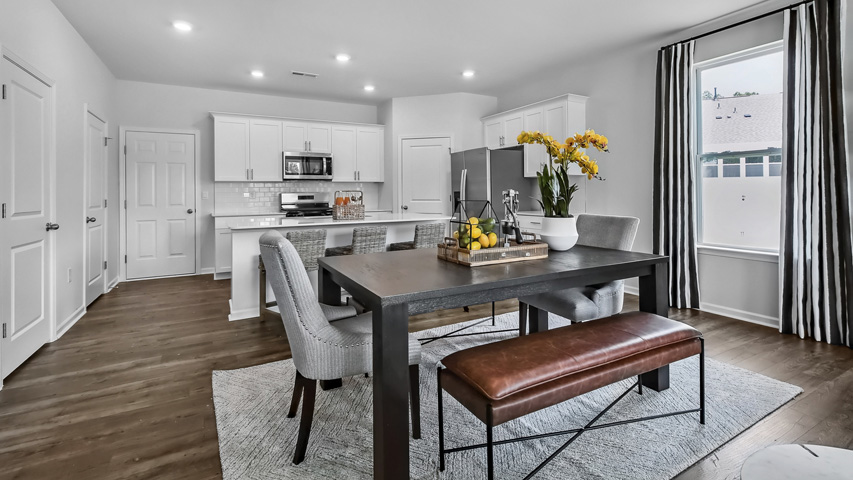 Open-concept dining area
