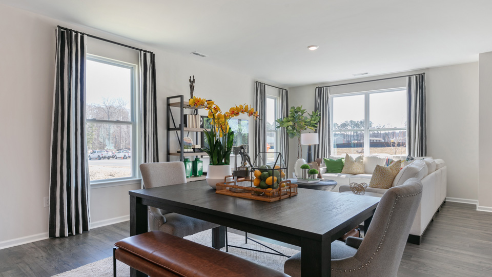 Open-concept dining area