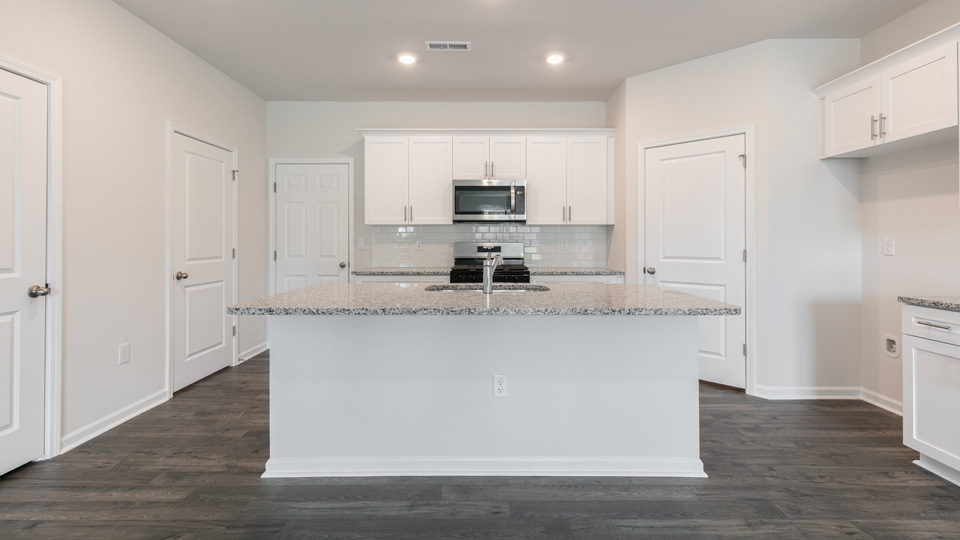 Kitchen with quartz counters
