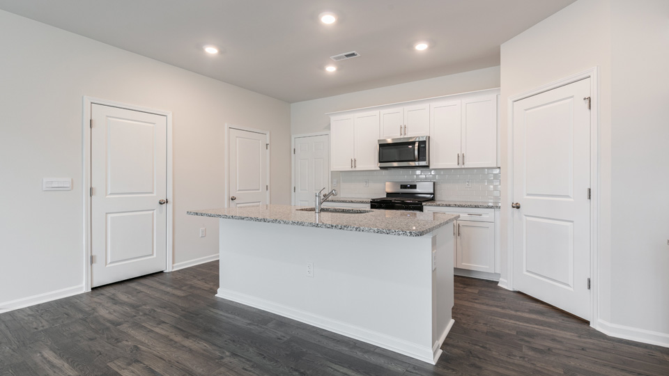 Kitchen with quartz counters