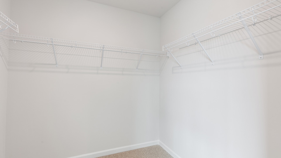 Closet with wire shelving