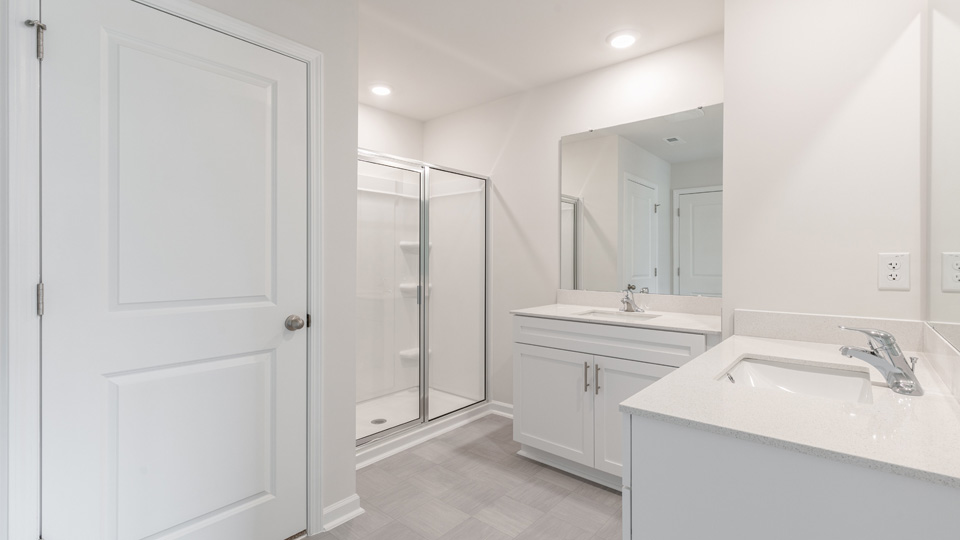 Primary bathroom with walk-in shower