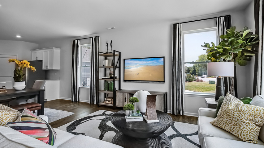 Collin living area with revwood flooring