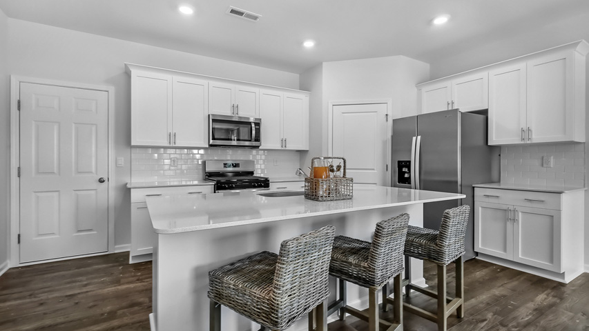 Collin kitchen with quartz countertops