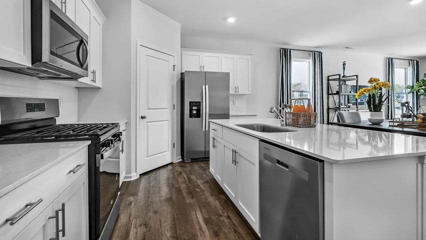 Collin kitchen with quartz countertops