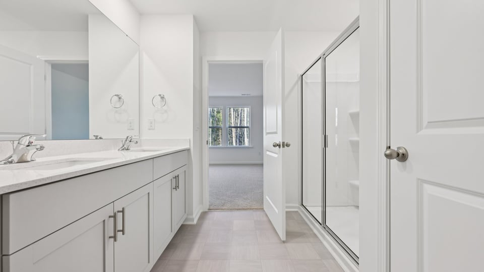 Primary bathroom with walk-in shower