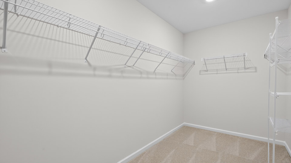 walk in closet with wire shelving