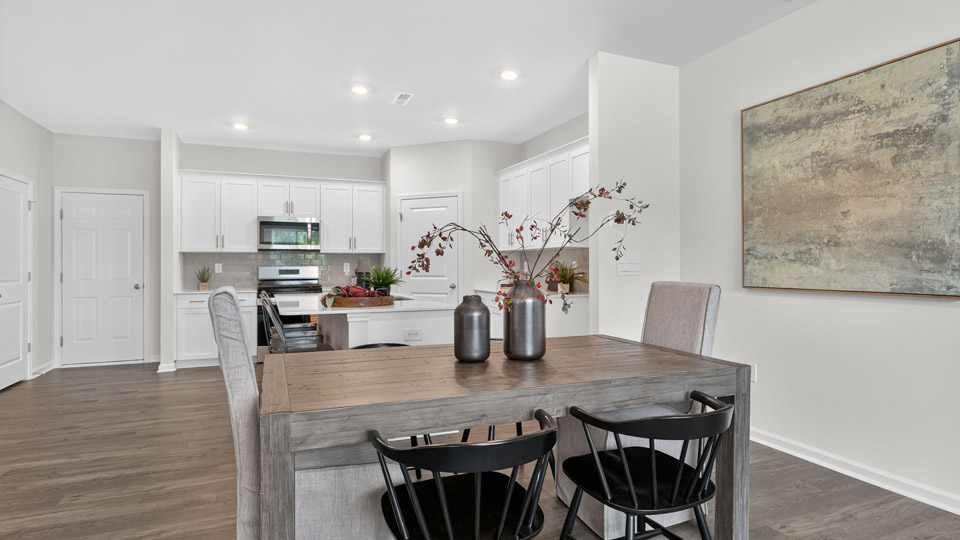 Open-concept dining area