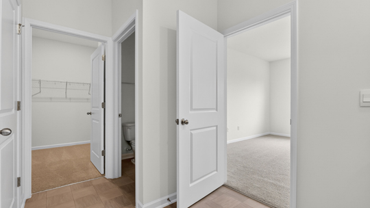 downstairs bathroom and laundry room