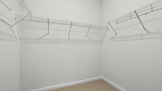 walkin closet with wire shelving