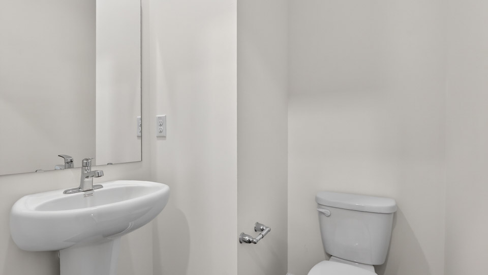 First floor powder room