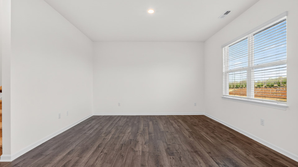 Open-concept living room and dining area