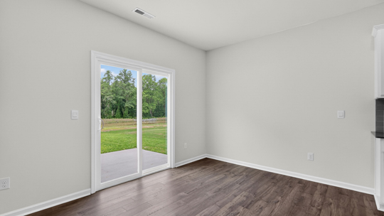 breakfast area with sliding glass doors to patio