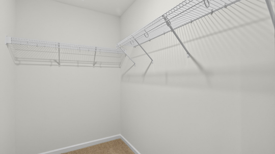 walkin closet with wire shelving