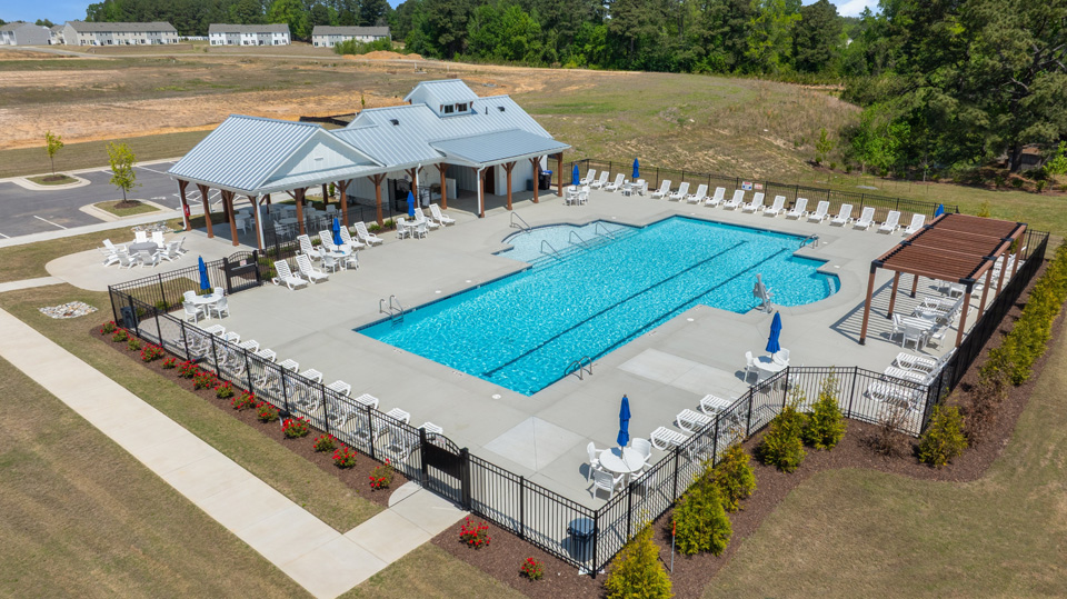 Drone pool photo