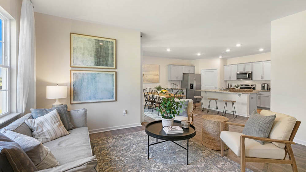 Open-concept living area