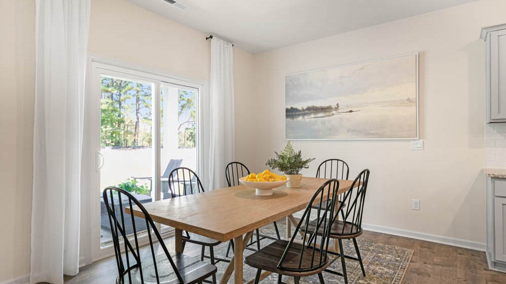 Open-concept dining area