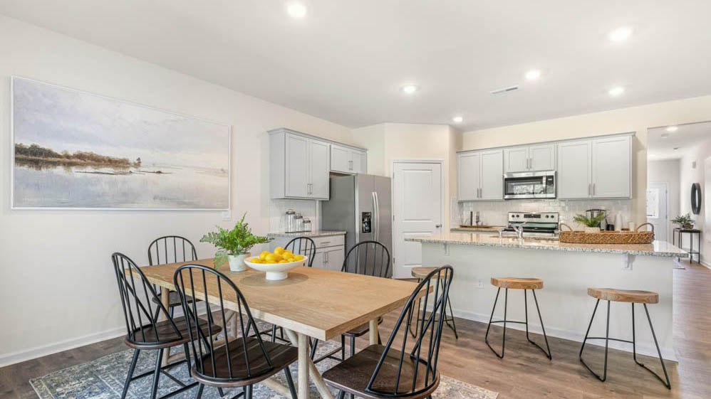 Open-concept dining area