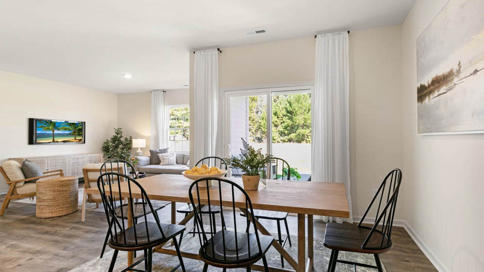 Open-concept dining area