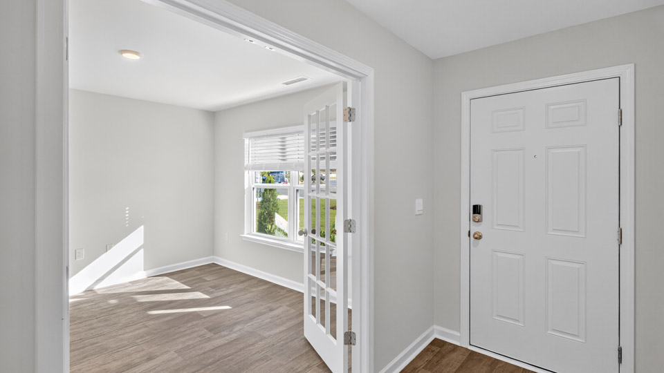 Entryway with revwood flooring
