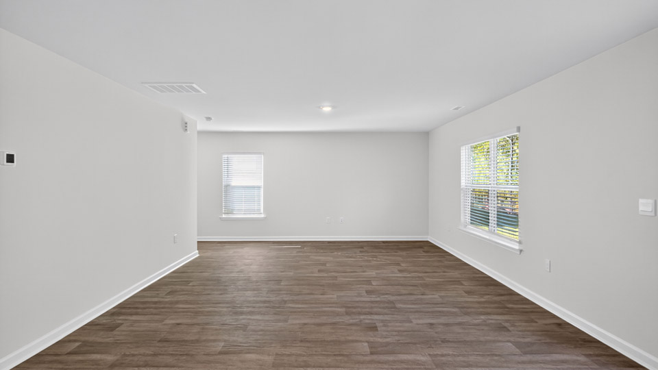 Living room with revwood flooring