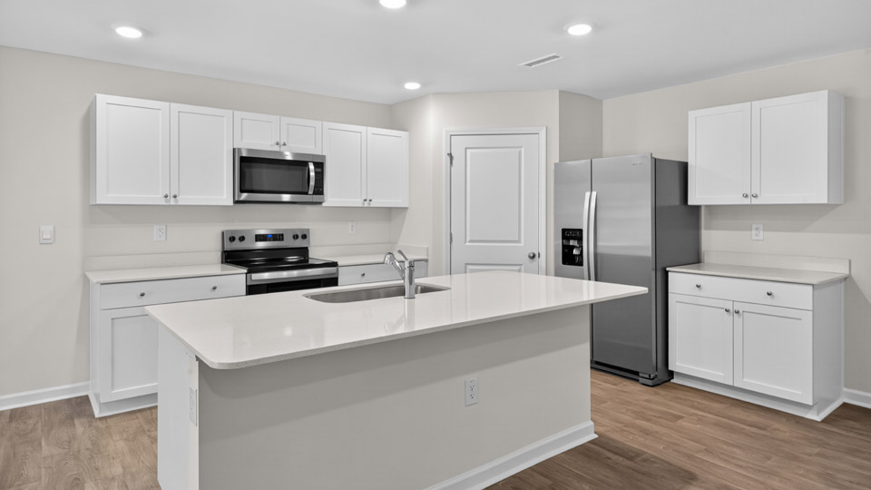 kitchen with quartz countertops