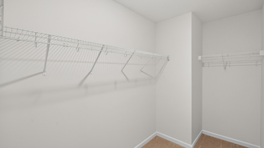 walkin closet with wire shelving