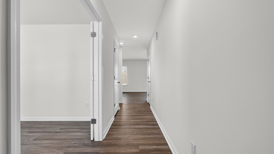 foyer entryway with revwood flooring