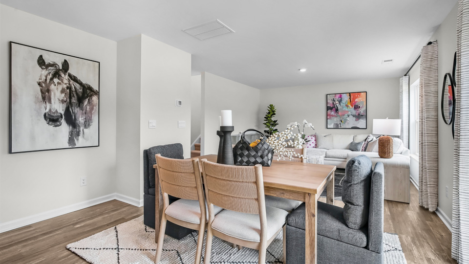 Open-concept dining area