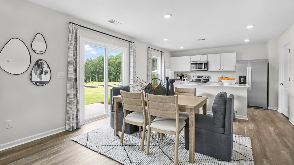 Kitchen with white cabinets