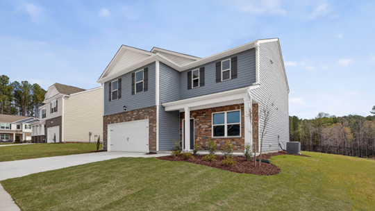 front exterior of galen with 2 car garage