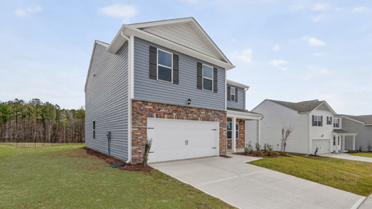 front exterior of galen with 2 car garage
