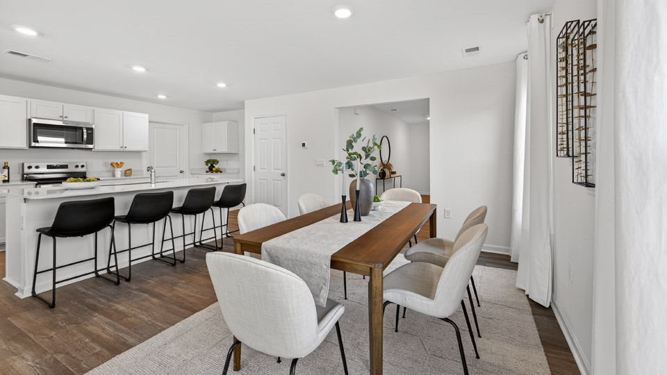 Open-concept dining area