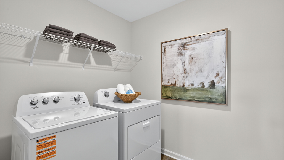 laundry room with washer and dryer