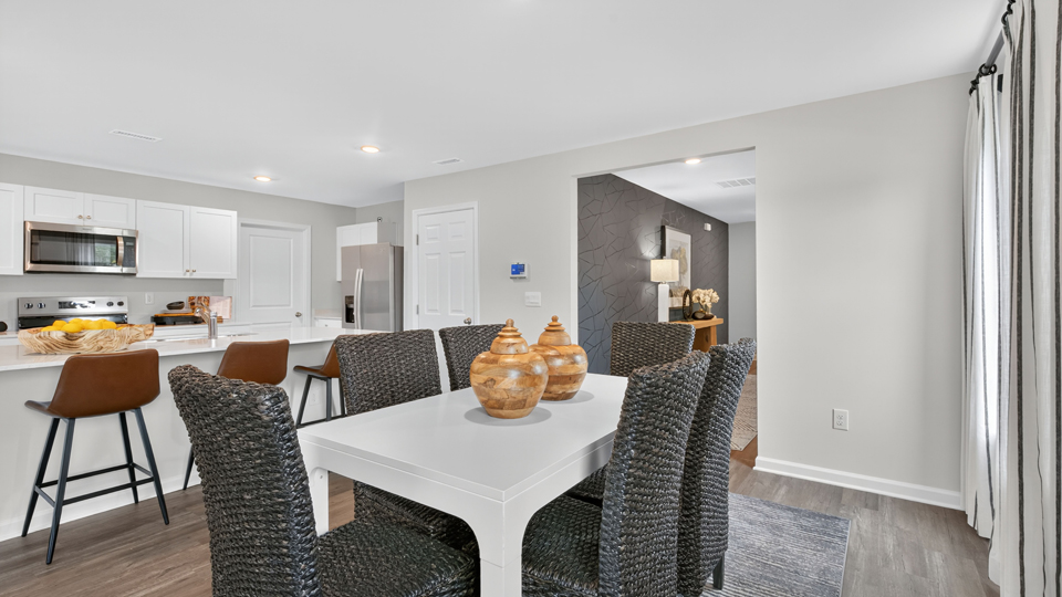 dining area overlooked by kitchen