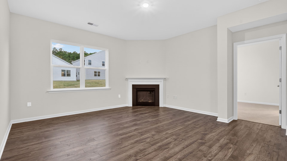 Open-concept living room and dining area