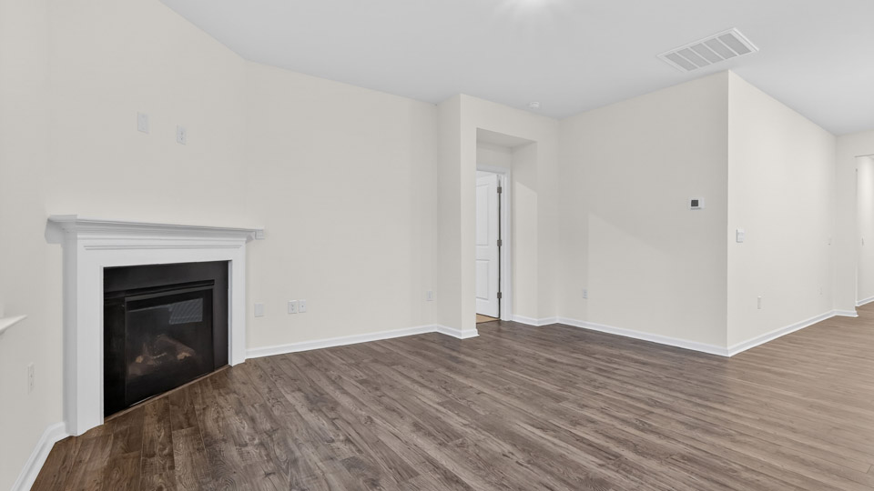 Open-concept living room and dining area