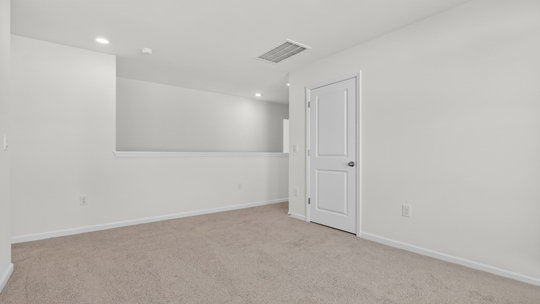 loft with carpet flooring
