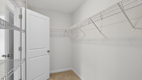 walkin closet with wire shelving