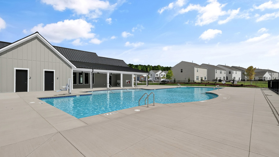 community pool and clubhouse