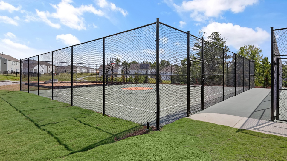 fenced in sports courts
