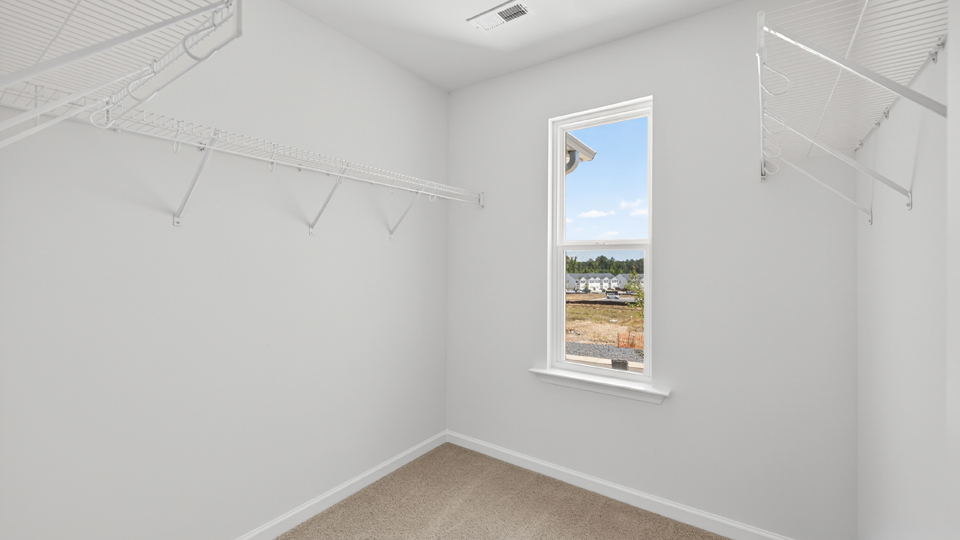 walk in closet with wire shelving