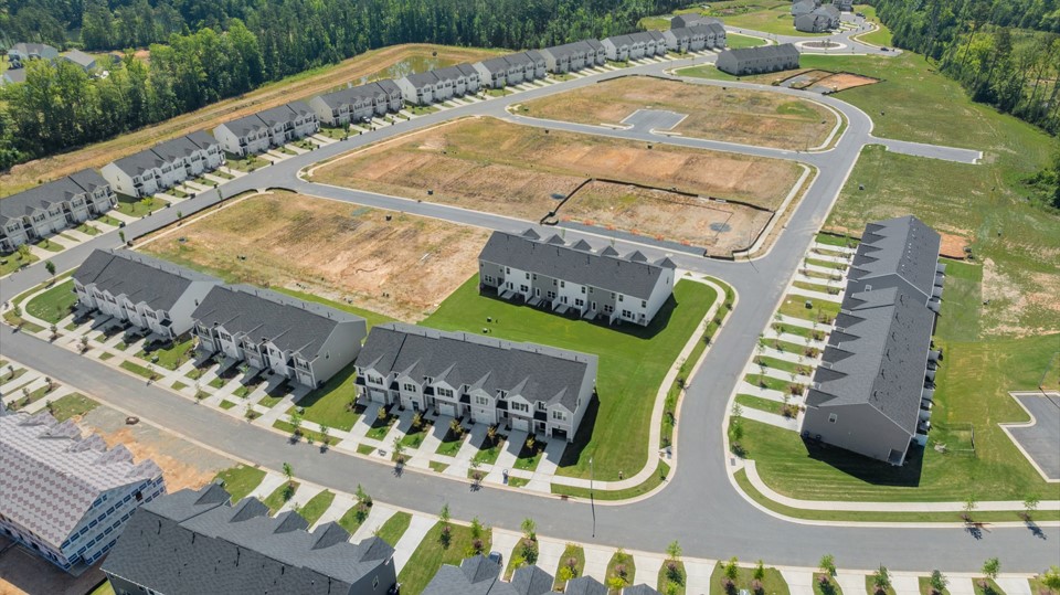aerial photos of townhomes