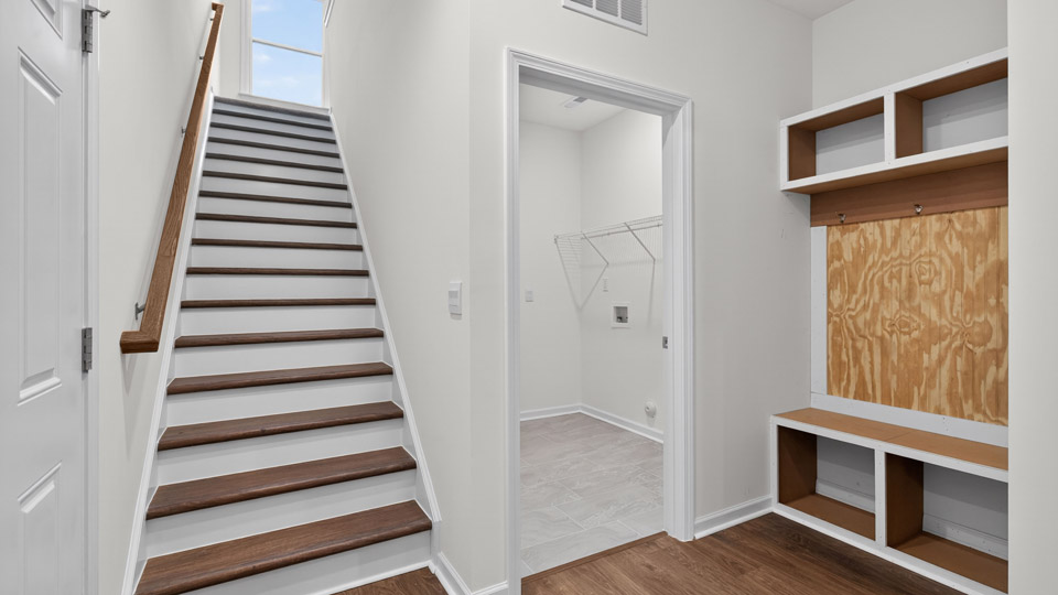 Stairs leading to second floor