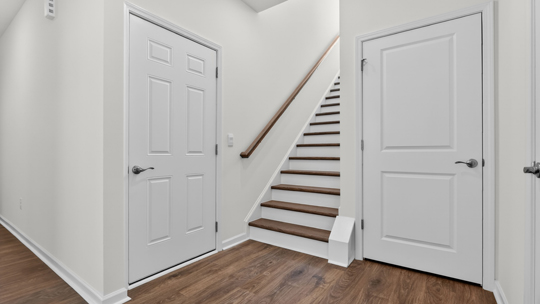 entryway with stairs